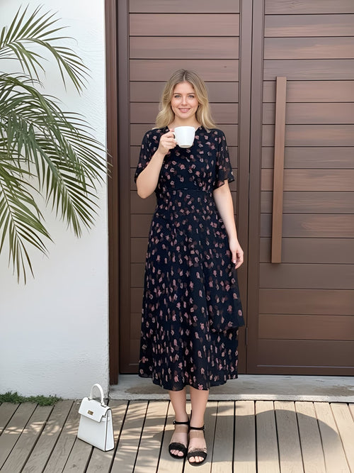 Women Curve Dresses Floral Print Dress (WCD001)