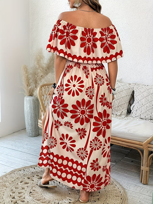 Women Curve Dresses Floral Print Dress (WCD003)