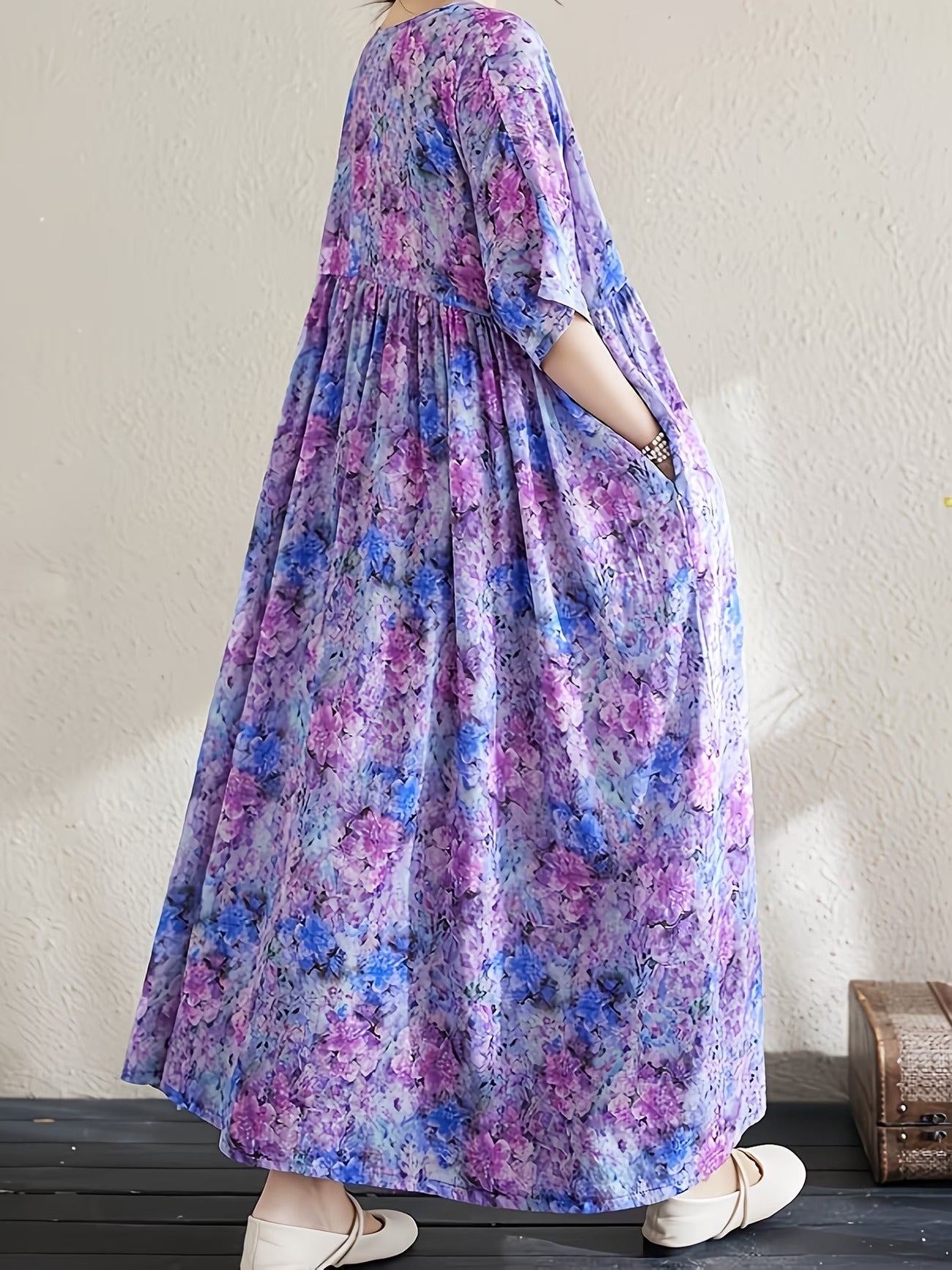 Women Curve Dresses Printed Dress (WCD007)