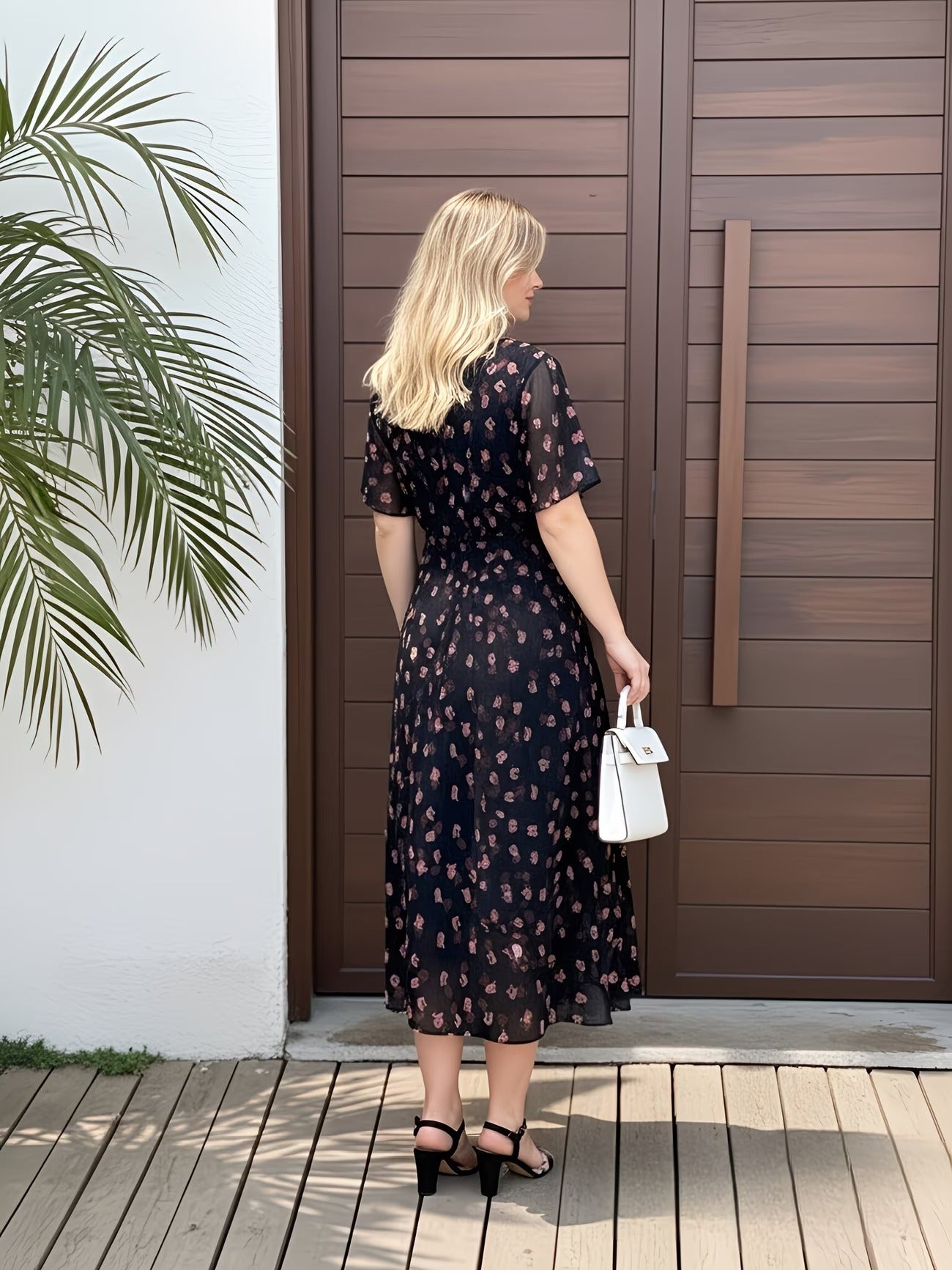 Women Curve Dresses Floral Print Dress (WCD001)