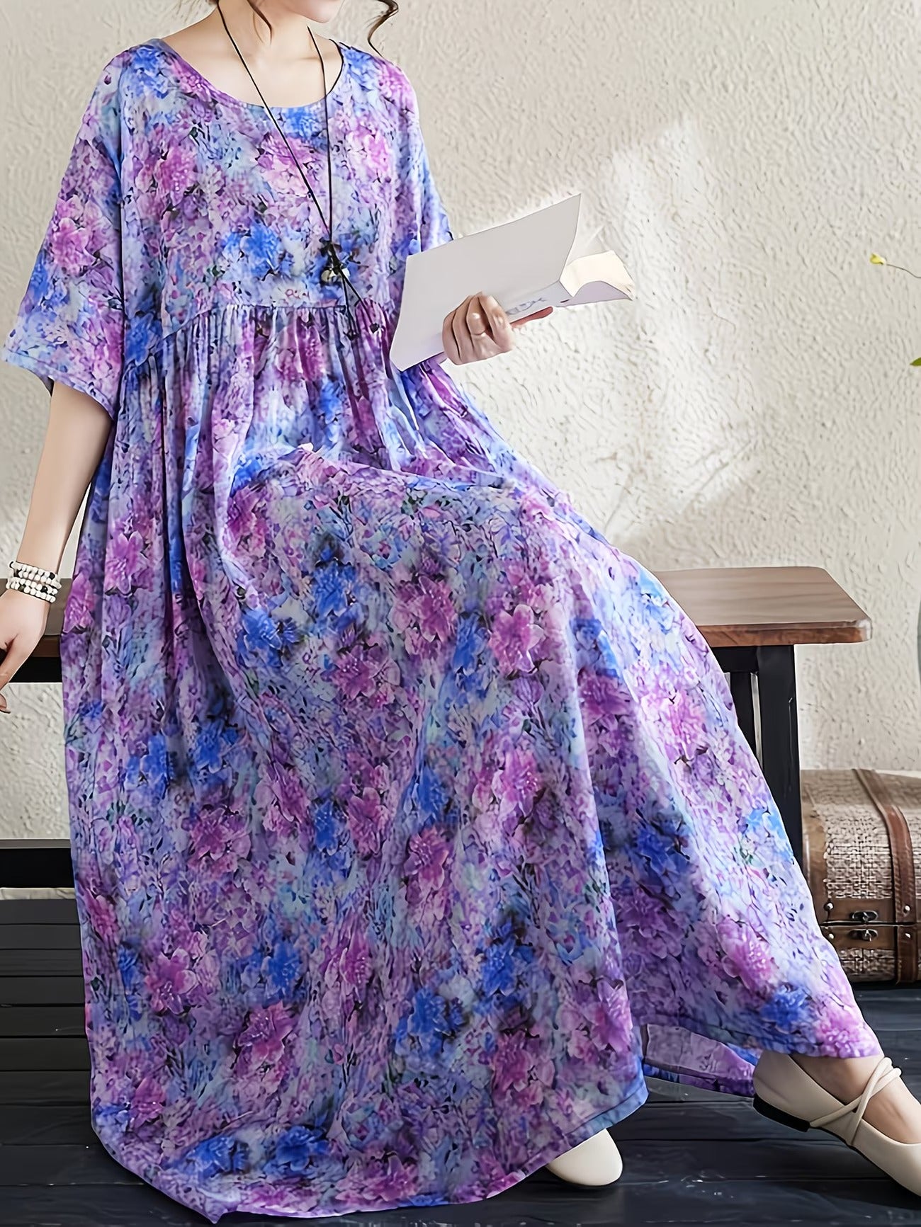Women Curve Dresses Printed Dress (WCD007)
