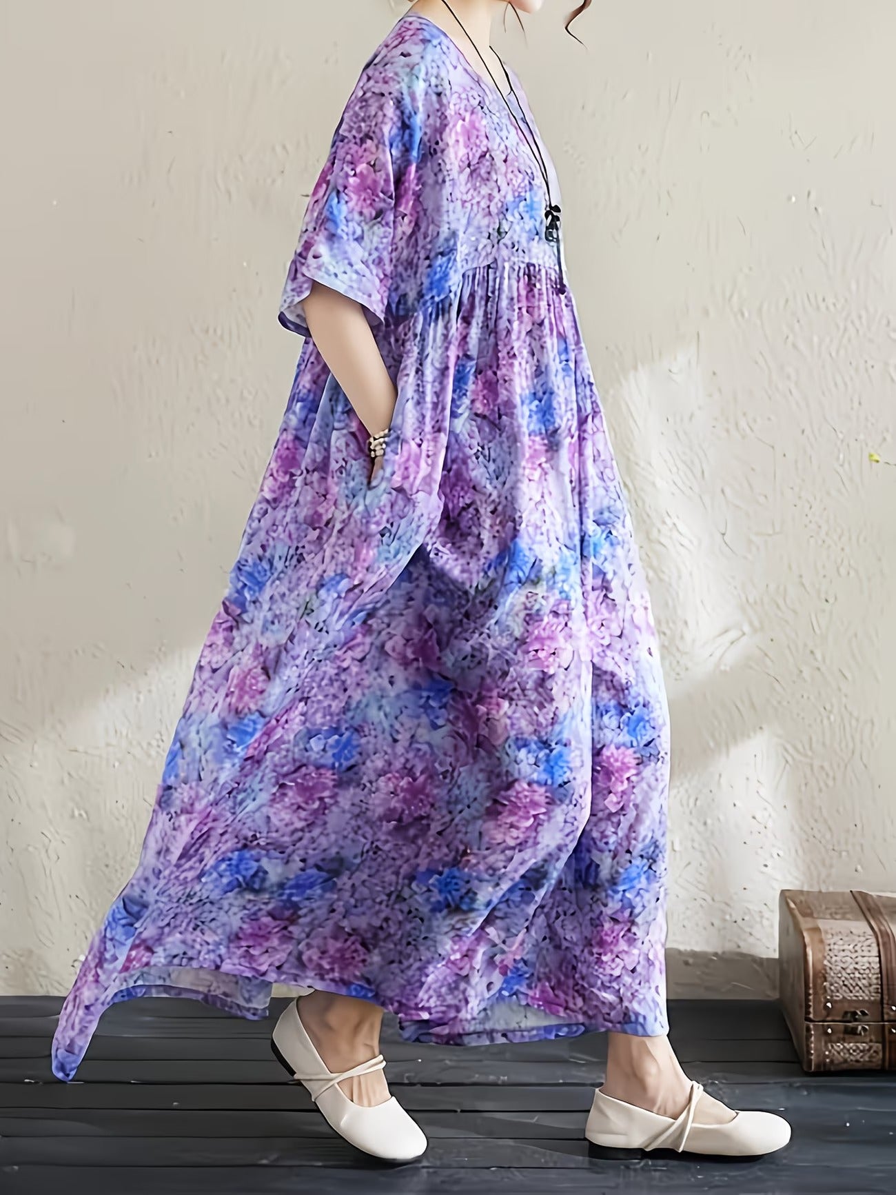 Women Curve Dresses Printed Dress (WCD007)